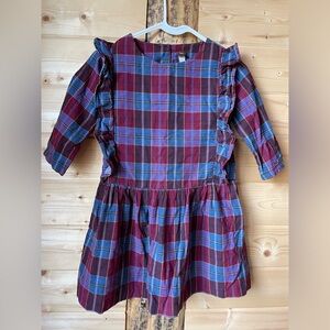 Plaid Ruffle Kids Dress